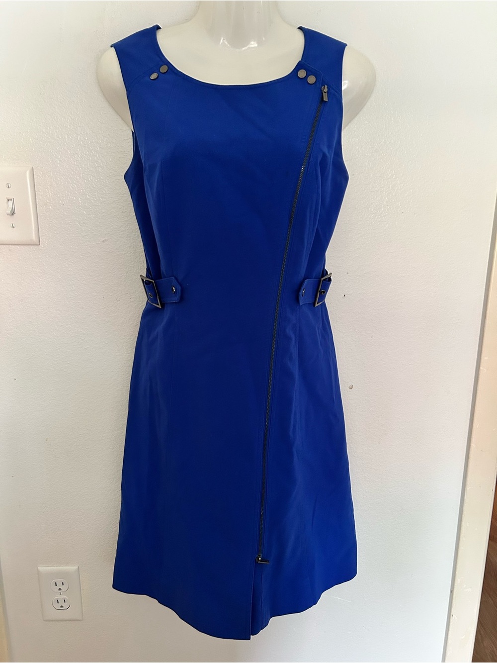 Calvin Klein Cobalt Blue Sleeveless Shift Dress